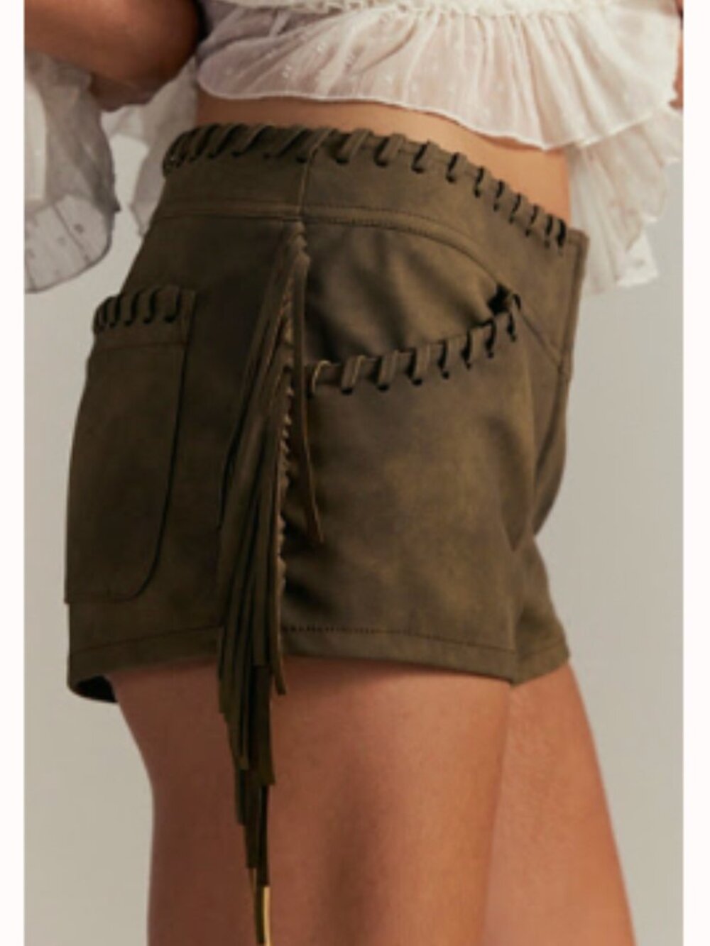 Free People Nova Fringe Shorts